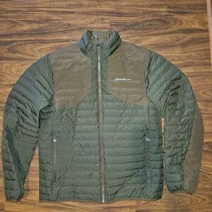 Eddie Bauer Men's Olive Puffer Jacket EB700 Down M